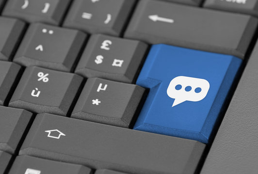 Touche tchat bleu