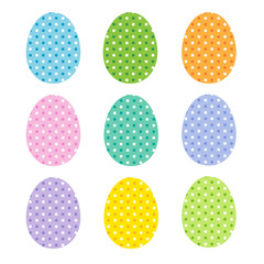 easter eggs with polka dots