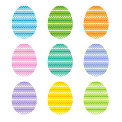 easter eggs with zig zag stripes