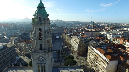 Aerial View of City Hall, Porto, Portugal