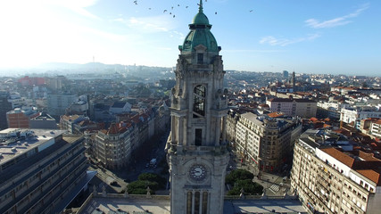Aerial View of City Hall, Porto, Portugal
