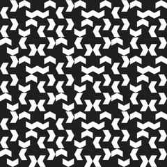 Geometric vector pattern with white arrows. Geometric modern ornament. Seamless abstract background