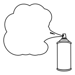 silhouette can of spray paint icon vector illustration
