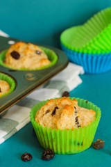 Homemade Irish Soda bread muffins, selective focus