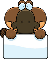 Cartoon Platypus Sign