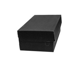 Cardboard box with lid isolated on white background