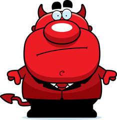Cartoon Devil Bored