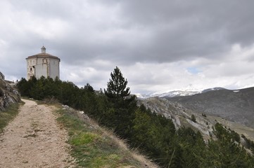 Rocca Calascio, a mountaintop fortress in Abruzzo, Italy