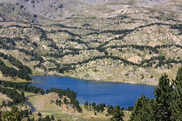 Fototapeta na wymiar Lac des Camporells dans les Pyrénées orientales, France
