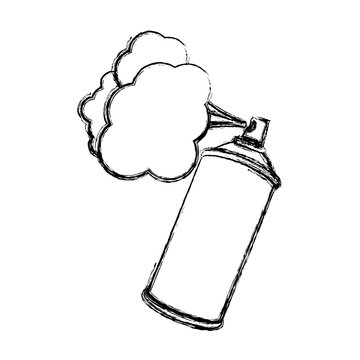 recommend clip art: blurred silhouette aerosol spray with smoke paint vector illustration