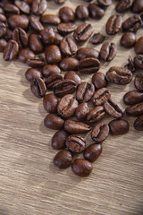 Coffee beans close up