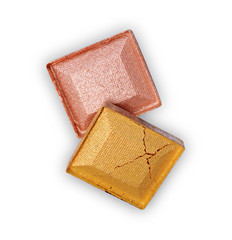 Colored eyeshadow for make up as sample of cosmetic product
