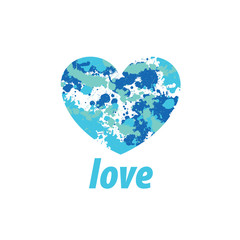 logo heart splash