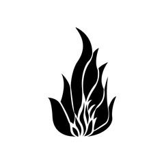 black silhouette fire flame icon vector illustration