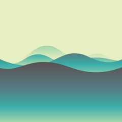 Waves abstract background. Poster card with soft colors