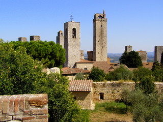 Naklejka premium San Gimignano, Toskania, Włochy