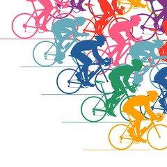 Bike racers - obrazy, fototapety, plakaty