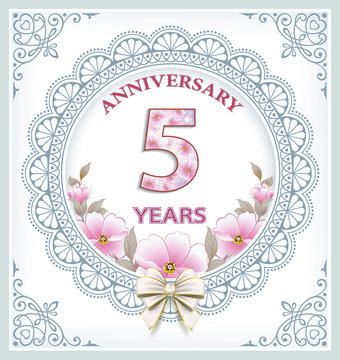 Anniversary card 5 years