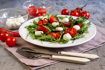 Fresh salad with arugula