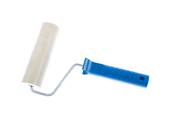 Rubber paint roller isolated on a white background