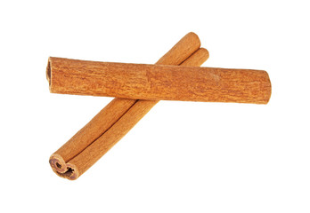 Cinnamon sticks isolated on white background