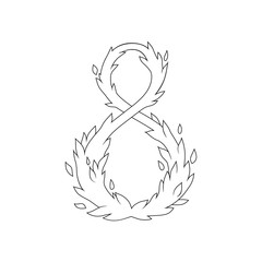 8 March Women's Day greeting card template