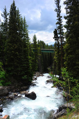 Highway Bridge Over Lake Creek