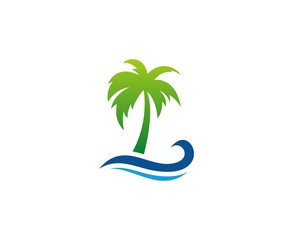 Fototapeta na wymiar Palm logo