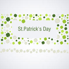 Typographic map dedicated to St. Patrick's Day with green elements and symbols of the holiday as postcard, background, business cards
