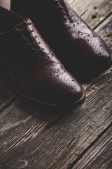 Men's leather vintage shoes.