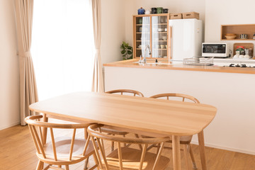 Fototapeta na wymiar interior of simple modern kitchen