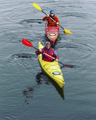 A trip by the river on a kayak.