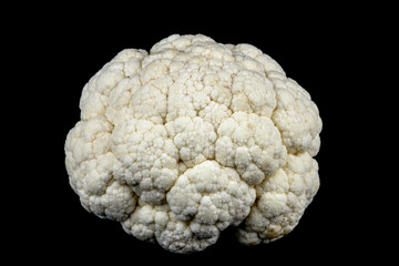 Cauliflower Isolated on a Black Background