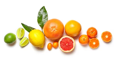 Fotobehang Vruchten verschillende citrusvruchten