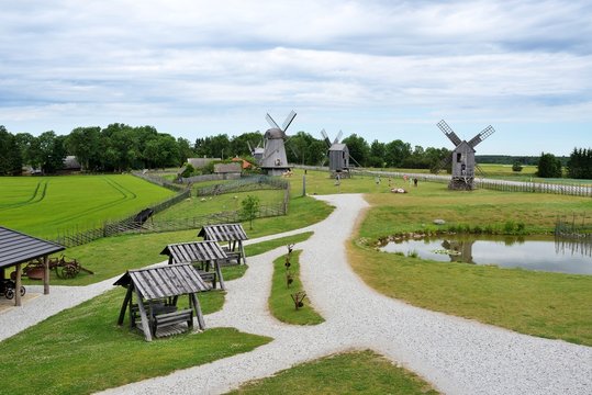 Windmills in Saarema, Estonia
