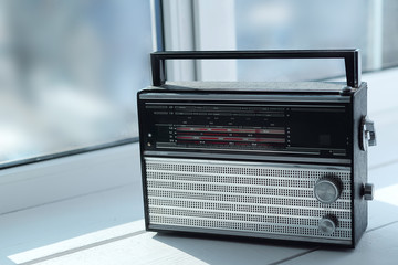 Fototapeta premium Vintage portable radio receiver