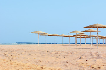 A deserted beach for relaxation