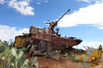 Eritrea’s War of Independence Tank Graveyard  in Asmara 
 - obrazy, fototapety, plakaty