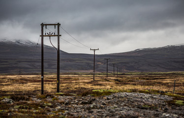 Strommast in Island