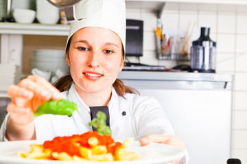 Chef Preparing Pasta