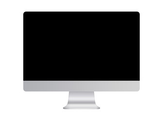 Computer large screen isolated on white background