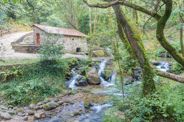Fototapeta premium Watermill and cascade