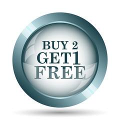 Buy 2 get 1 free offer icon