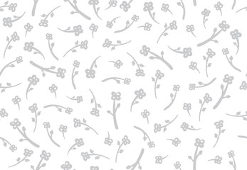 Flowers vector Pattern with bright spring colours 