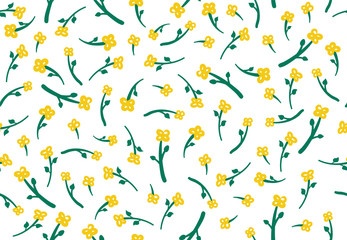 Flowers vector Pattern with bright spring colours 