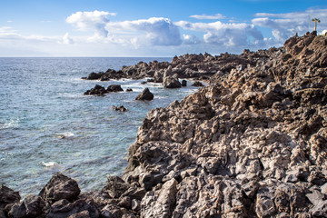 View of a rocky coast