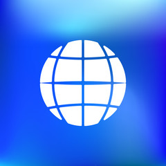 The globe icon. Globe symbol. Flat Vector illustration