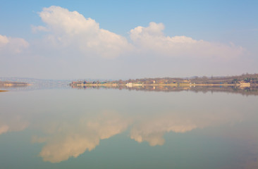 Lake And Meadows Abstract