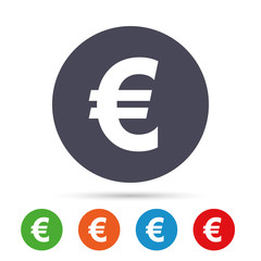 Euro sign icon. EUR currency symbol.
