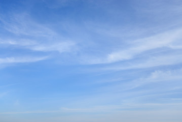 Blue sky and clouds.